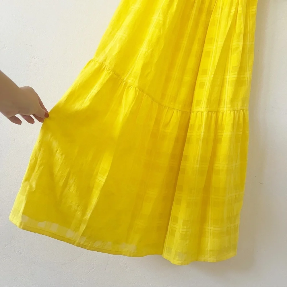 NWOT Solid & Striped Peasant Puff Sleeve Midi Dress - Picture 6 of 7